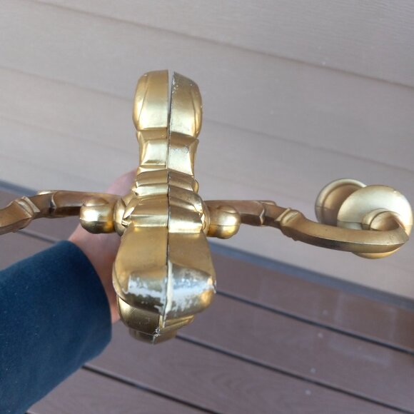 Vintage Syroco Gold Ornate Wall Sconces Candle Holders Set of 2 # 2336 DAMAGED - Picture 14 of 16